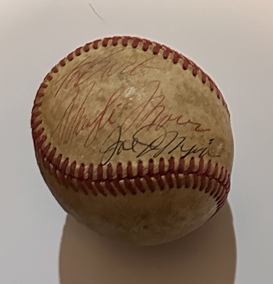 Marilyn Monroe Joe DiMaggio Autographed BASEBALL W/COA