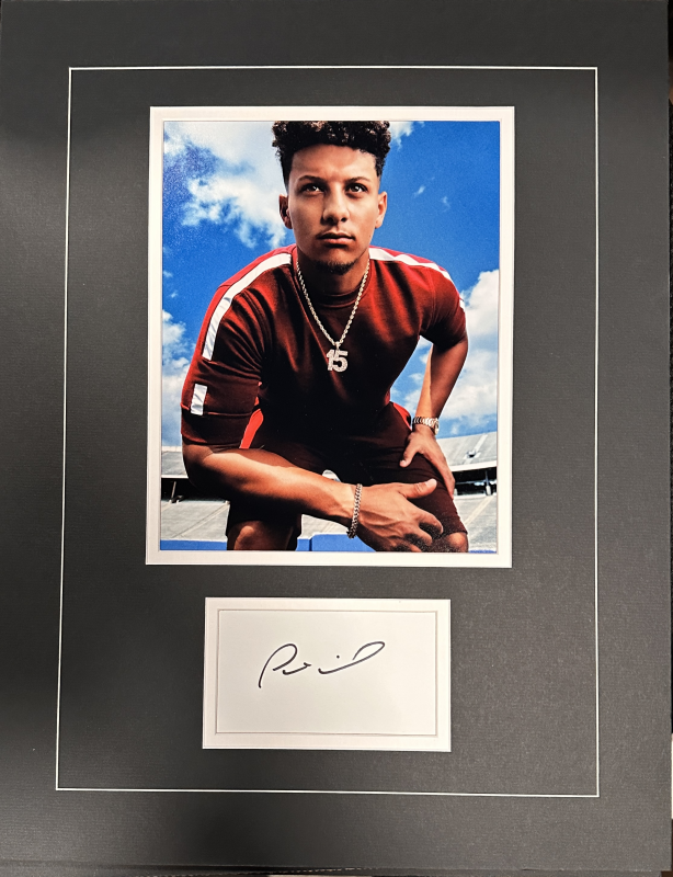 Patrick Mahomes Autographed Display