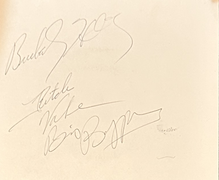 Winter Dance Party Autographed Book Page