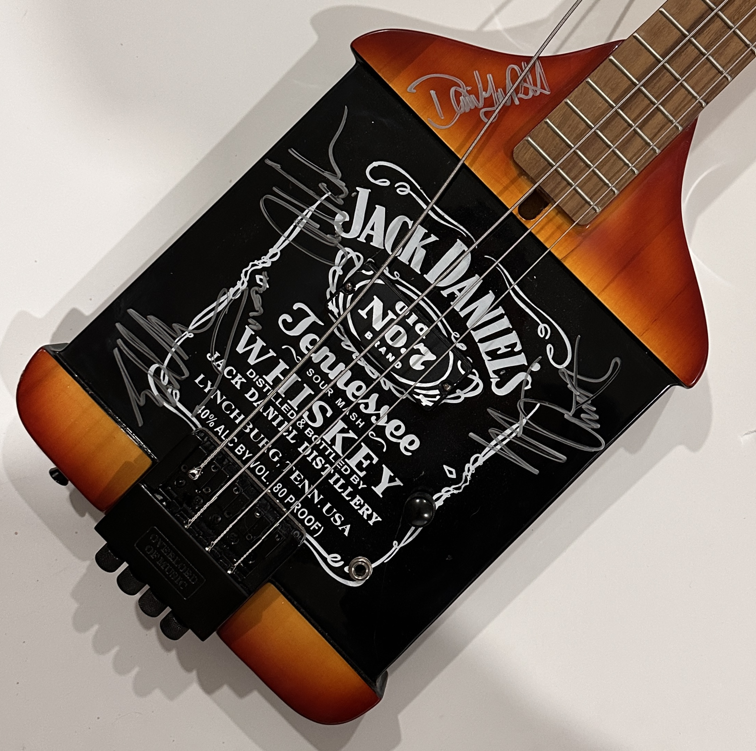 Van Halen Autographed JACK DANIELS BASS EDDIE DAVE MIKE ALEX