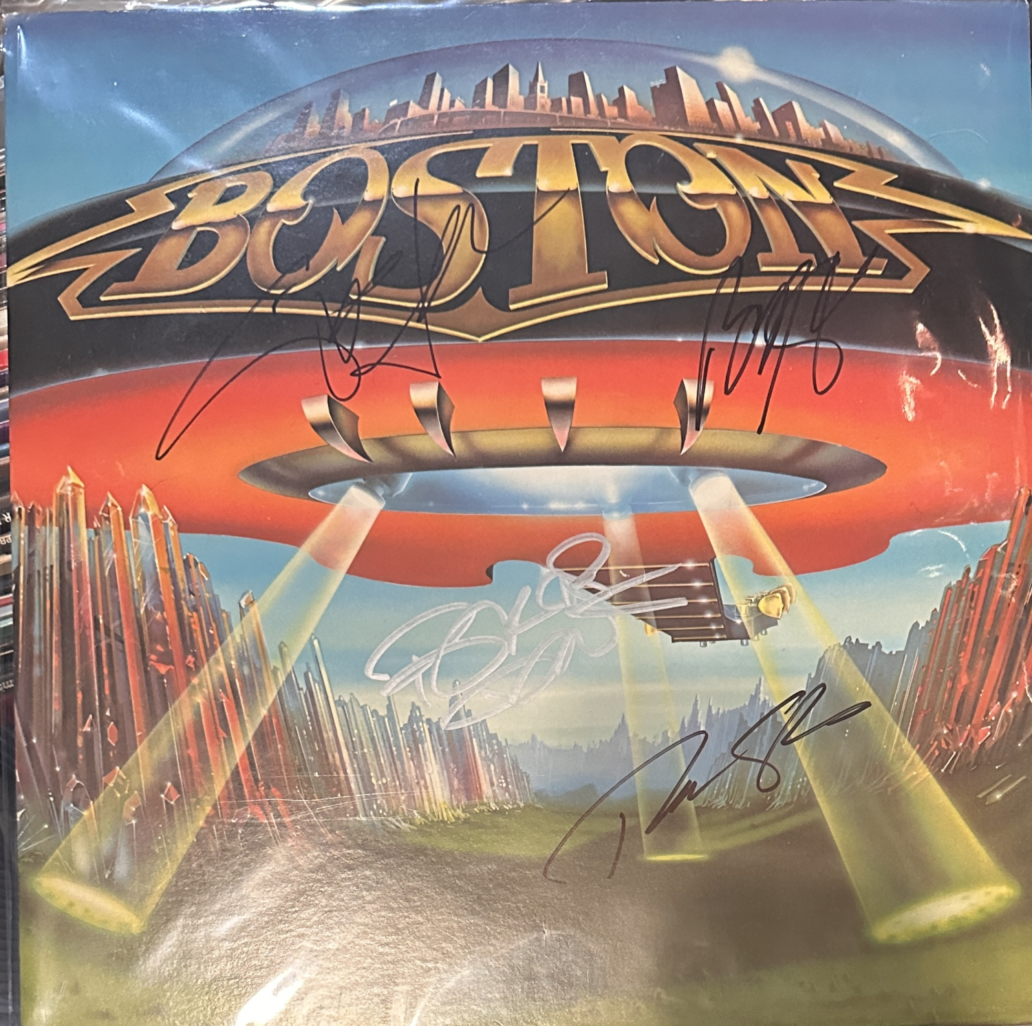 Boston Brad Delp Tom Scholz Autographed Album 