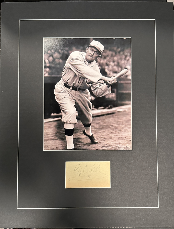 Ty Cobb Autographed Display