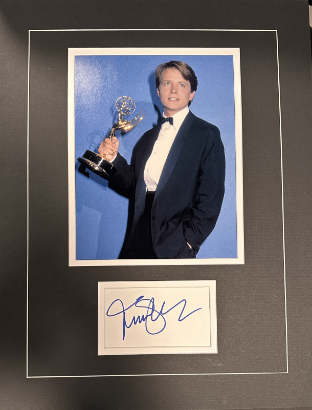 Michael J. Fox Autographed DISPLAY 