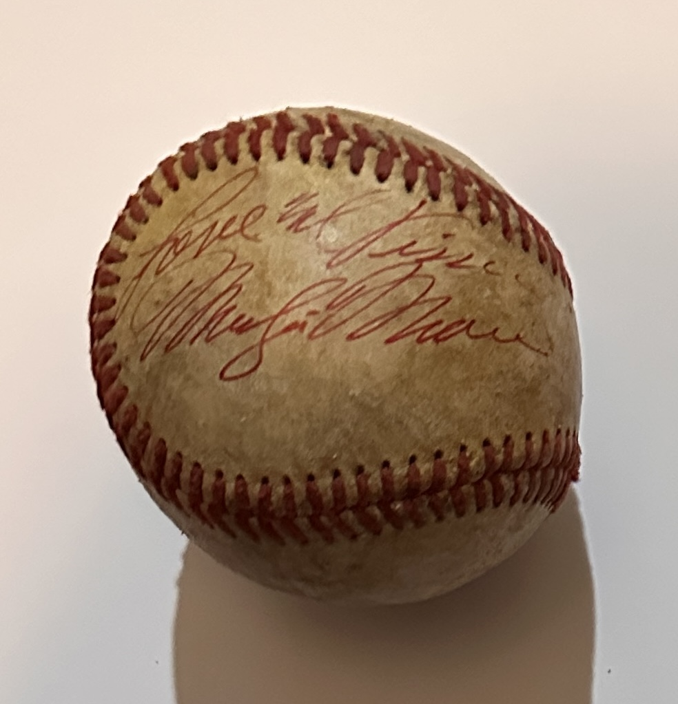 Marilyn Monroe Autographed BASEBALL W/COA