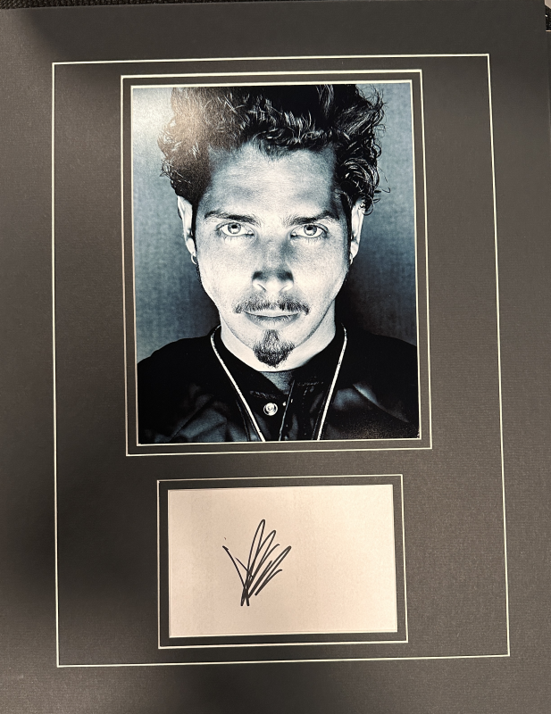 Chris Cornell Autographed Display