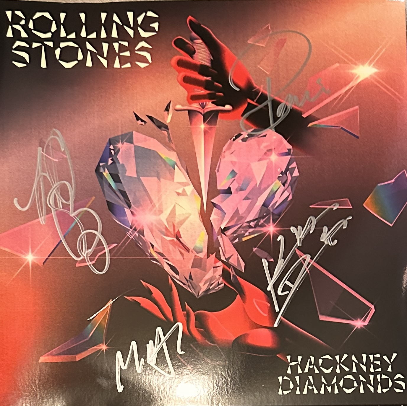 The Rolling Stones AUTOGRAPHED Album KEITH MICK CHARLIE RONNIE 