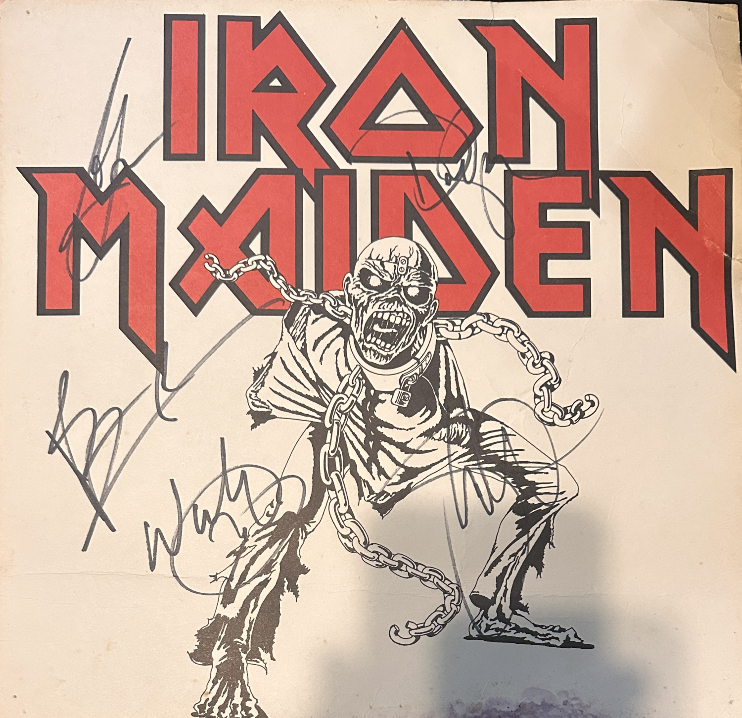 Iron Maiden Autographed ALBUM FLAT