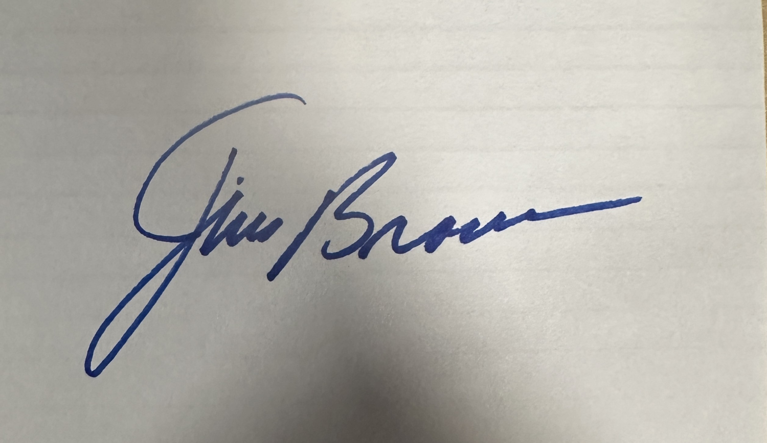 Jim Brown Autographed Card 