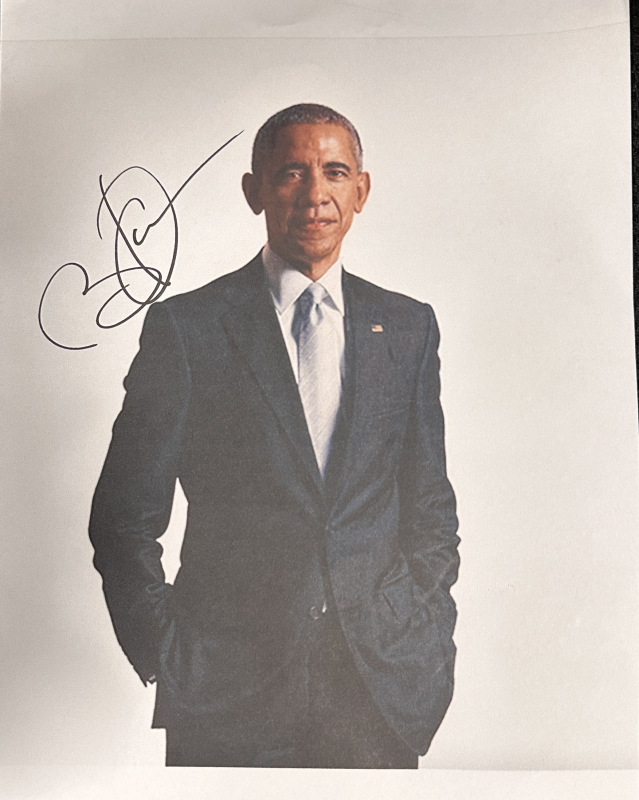 Obama Autographed PAPER Stock PHOTO