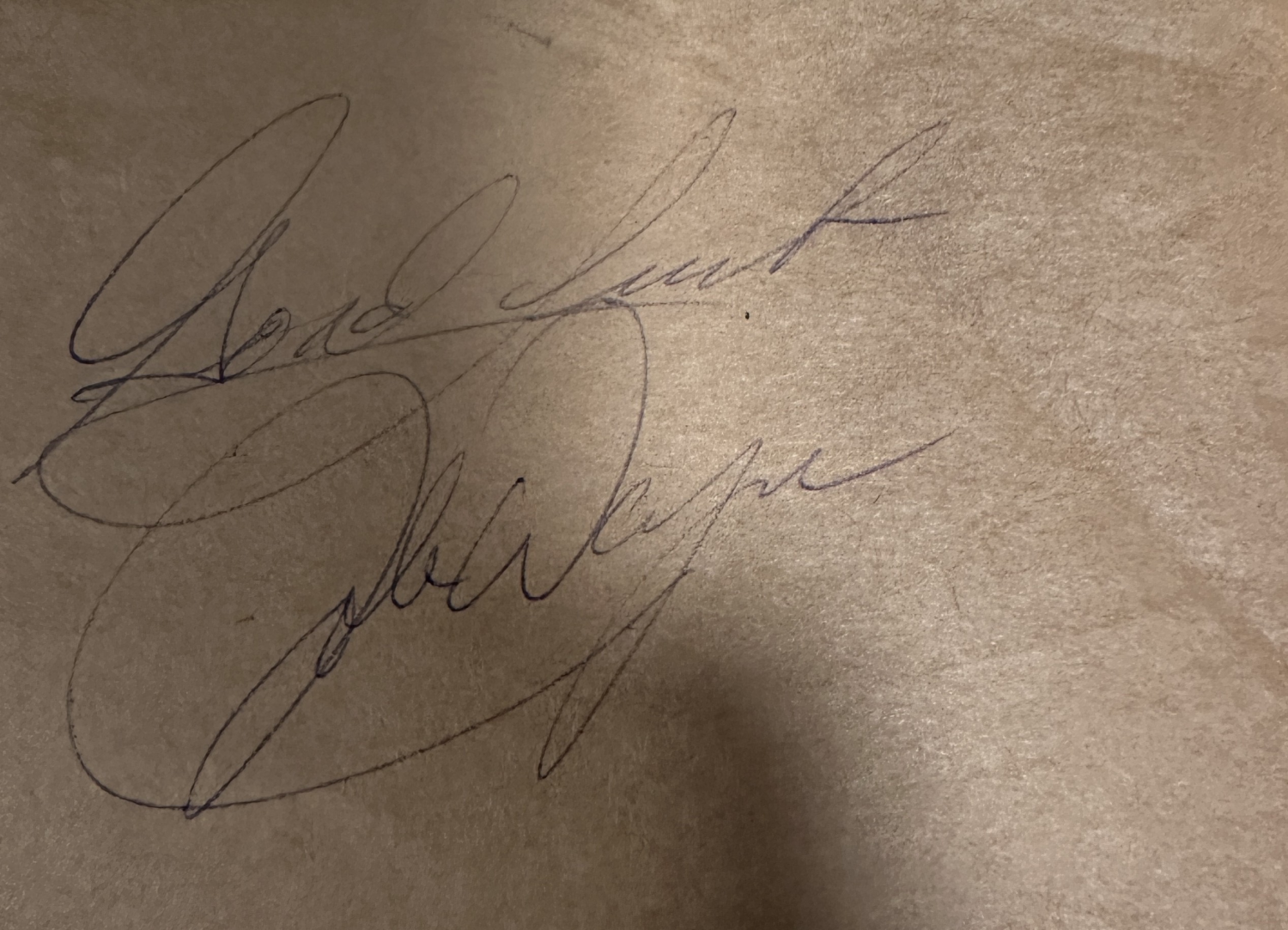 John Wayne Cut Autograph 