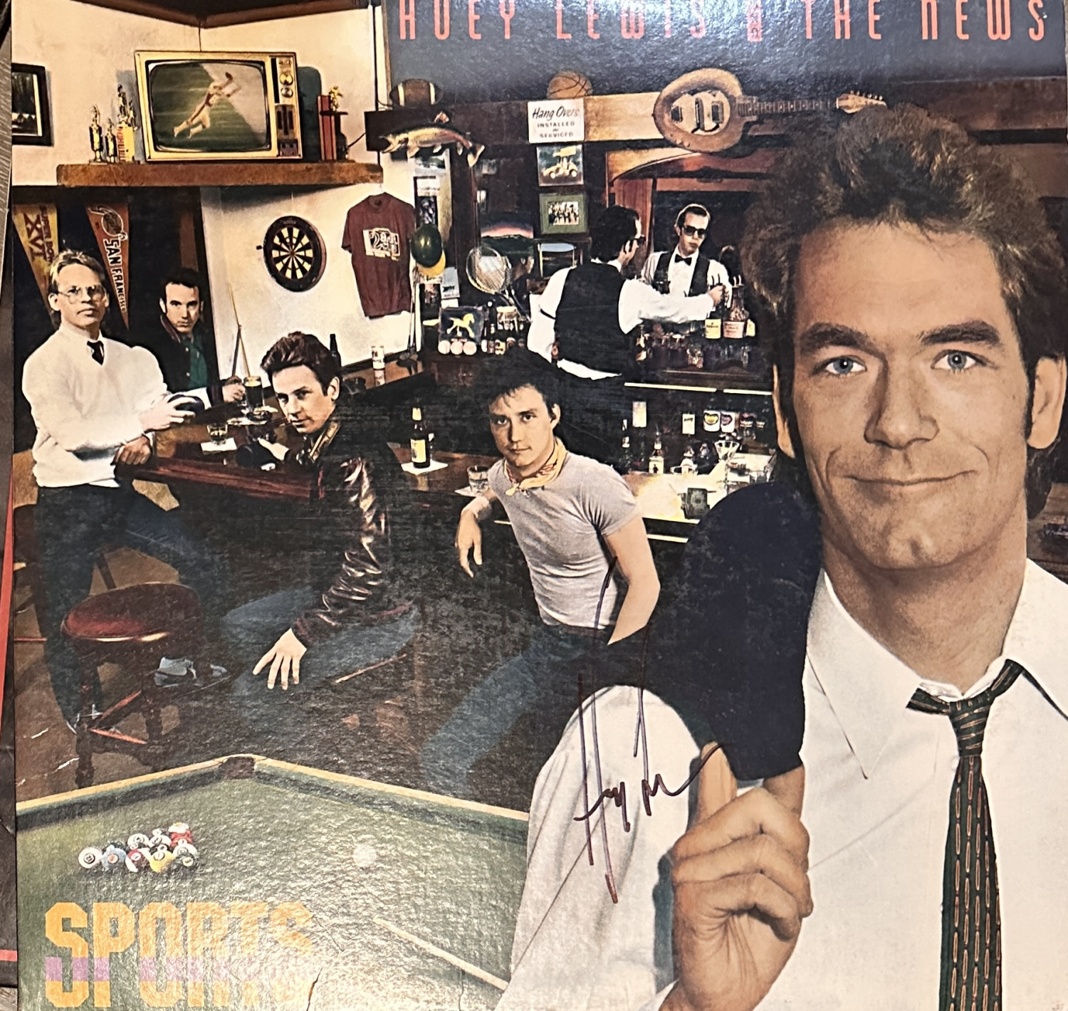 Huey Lewis Autographed Album 