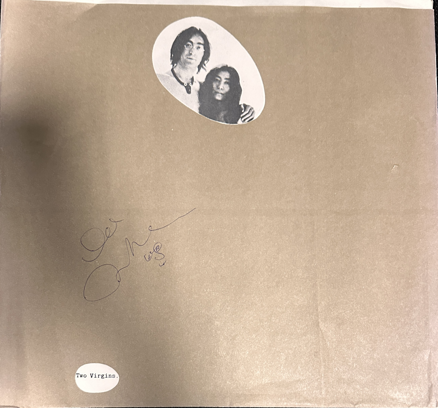 John Lennon Autographed 2 Virgins Cover