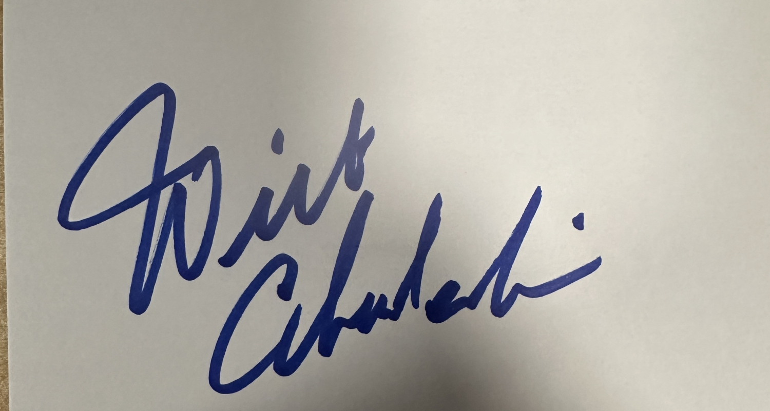 Wilt Chamberlain Cut Autograph