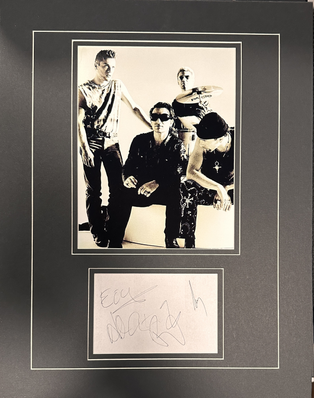U2 Autographed Display