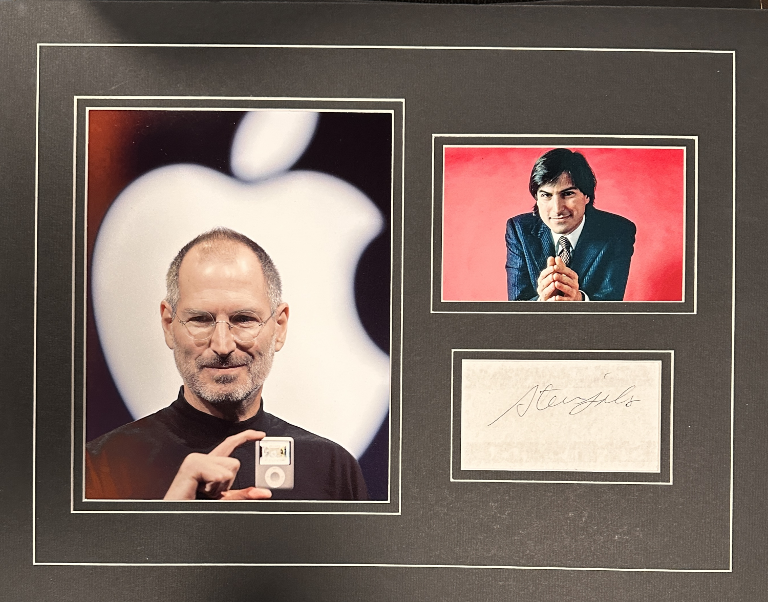 Steve Jobs Autographed Display
