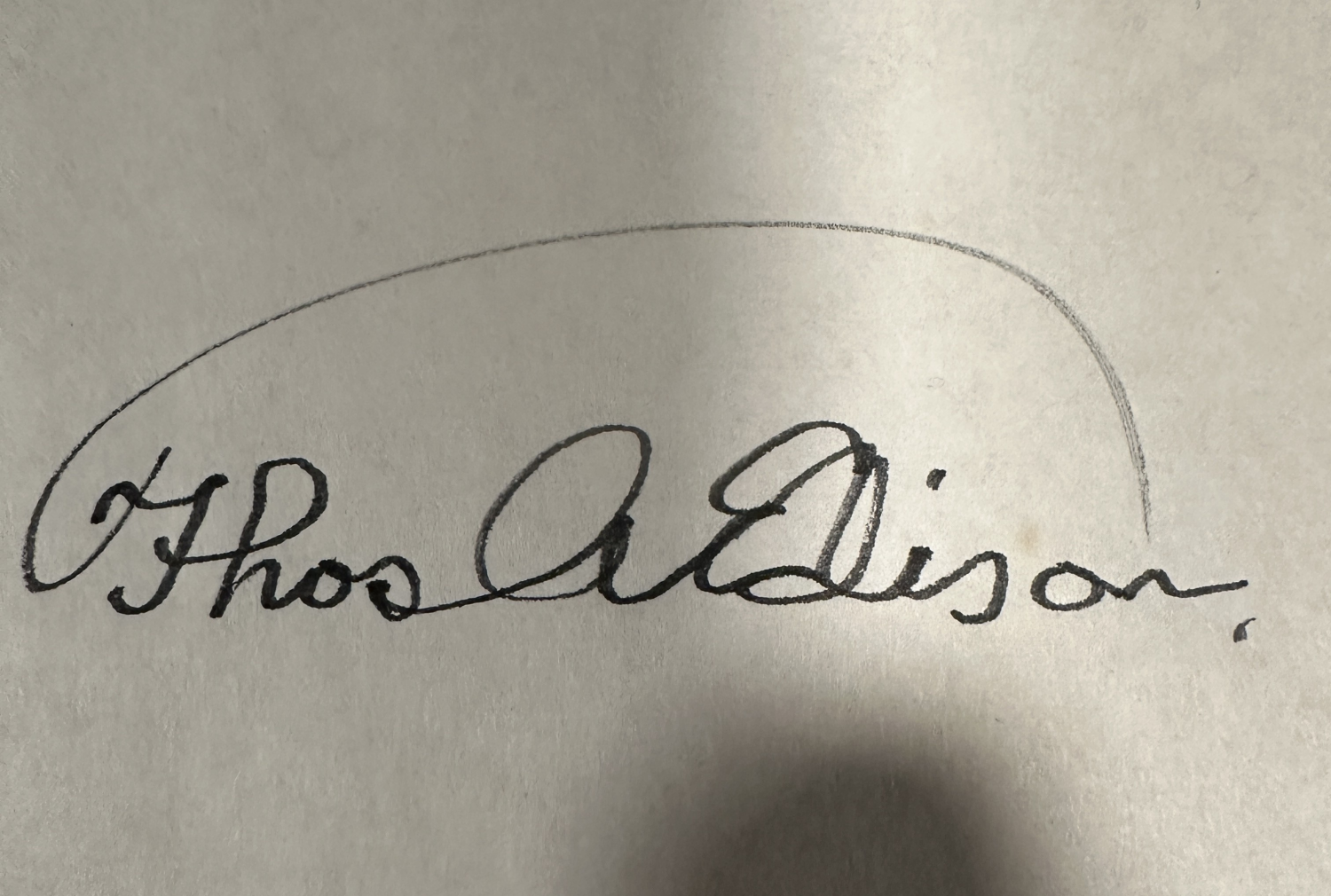 Thomas Edison Cut Autograph 