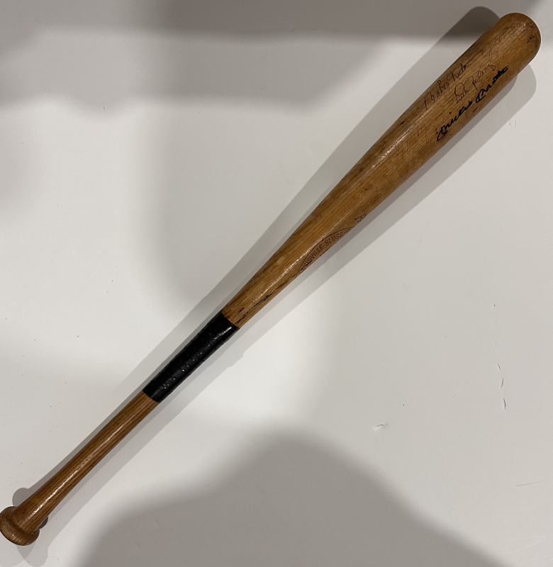 Yankees Legends Autographed BASEBALL Bat w/COA