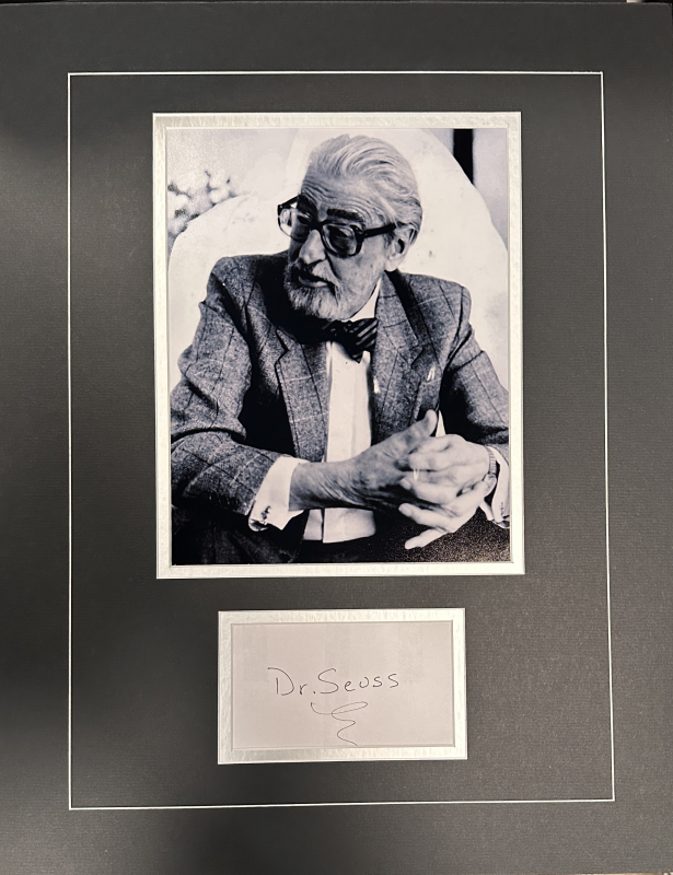 Dr. Seuss Autographed Display