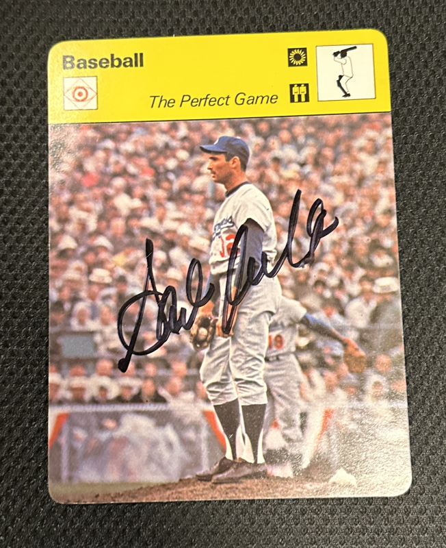 Sandy Koufax Autographed Card