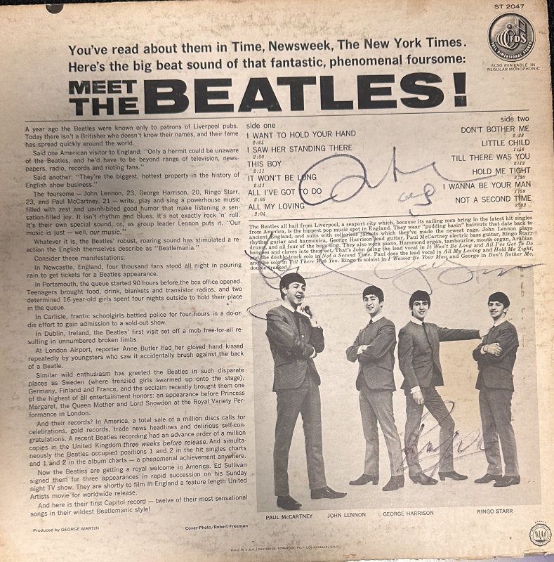 The Beatles Autographed Album All 4
