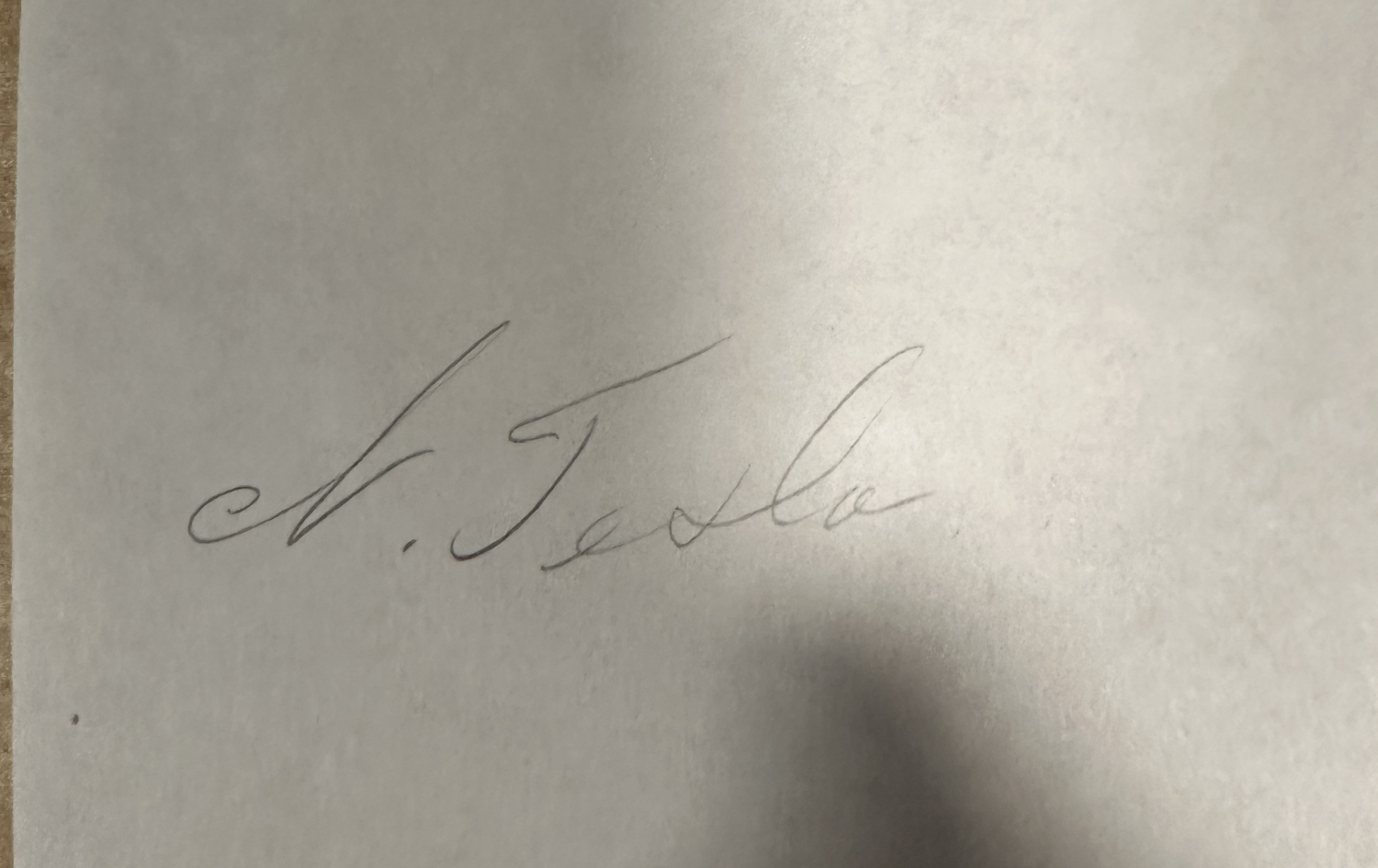 Nikola Tesla Cut AUTOGRAPH