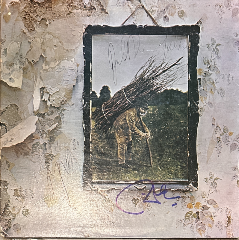 Led Zeppelin Autographed ALBUM BONHAM PAGE PLANT JONES 