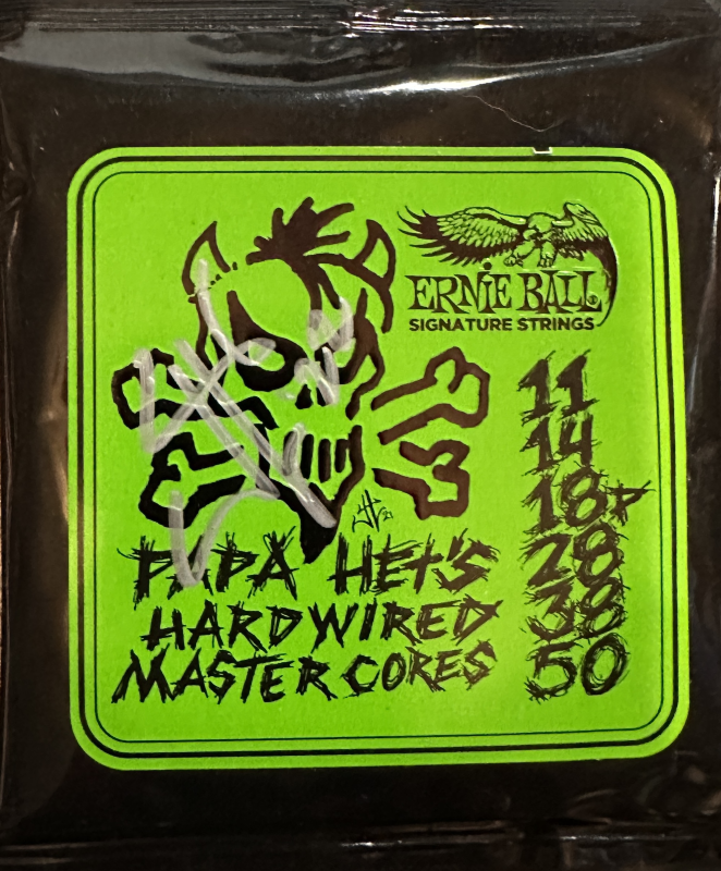 James Hetfield Metallica Autographed Guitar Strings