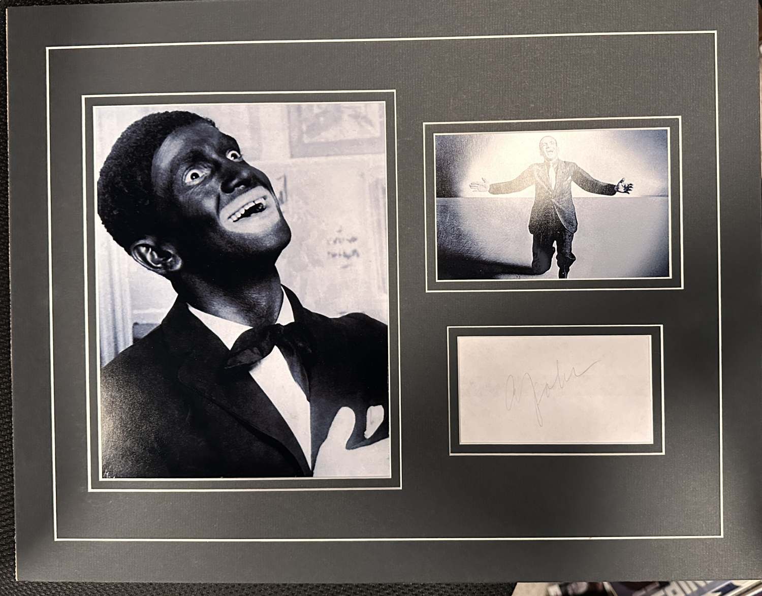Al Jolson Autographed DISPLAY 