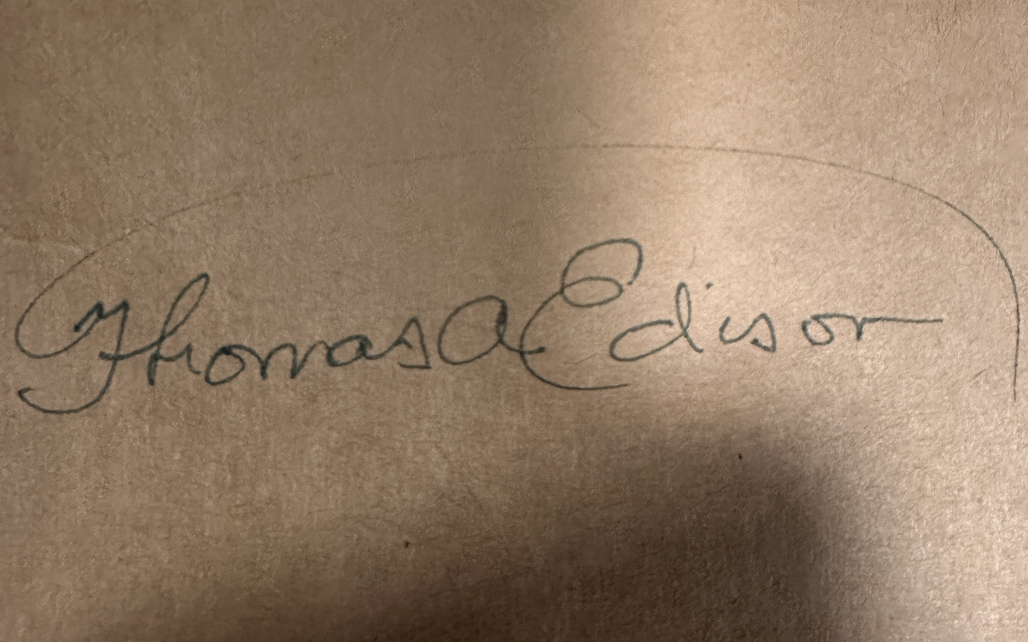 Thomas Edison Cut Autograph 
