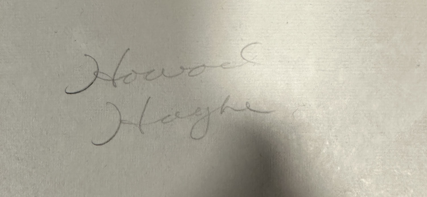 Howard Hughes Cut Autograph