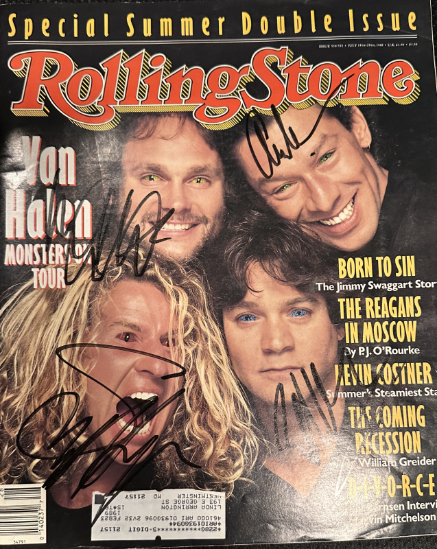 Van Halen Autographed Magazine Sammy ERA