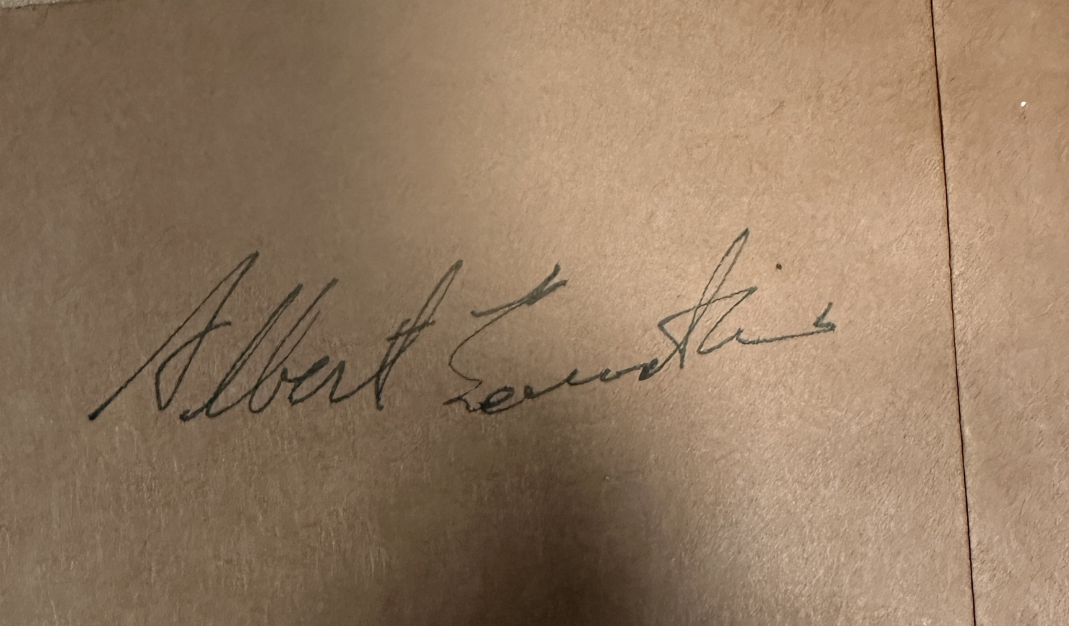 Albert Einstein Autographed PAGE 