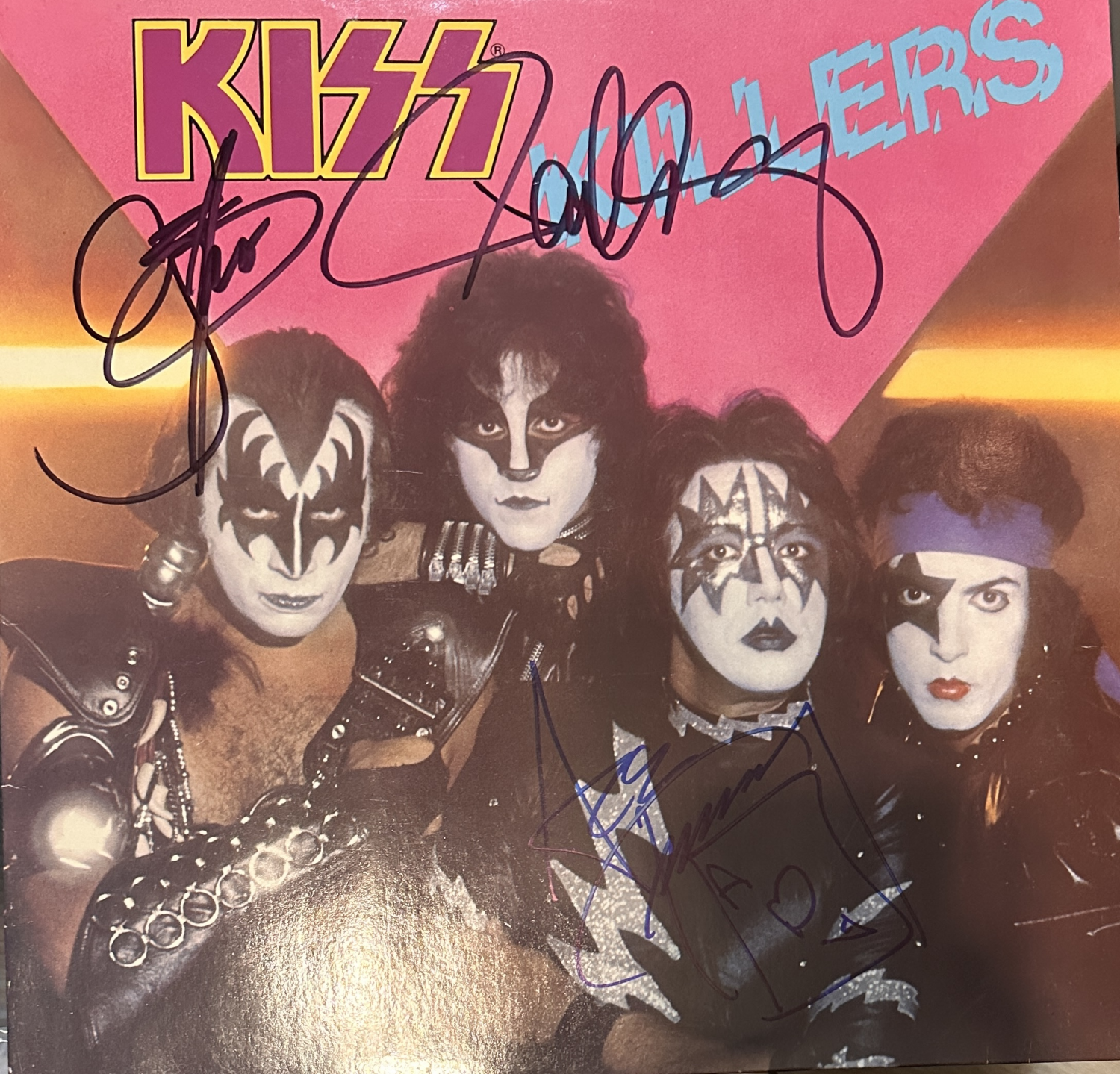 Kiss Autographed Album All 4
