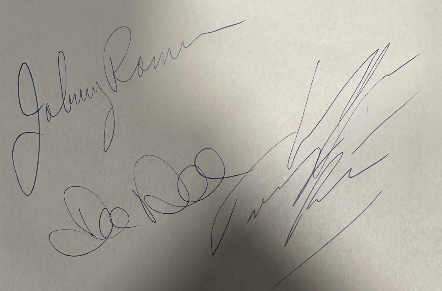 The Ramones Autographed Card 