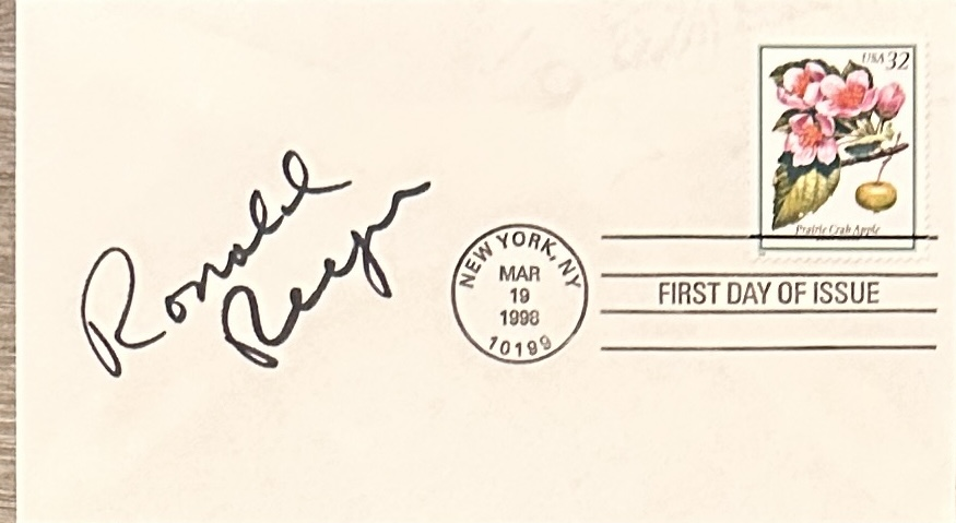 Ronald Reagan Autographed ENVELOPE