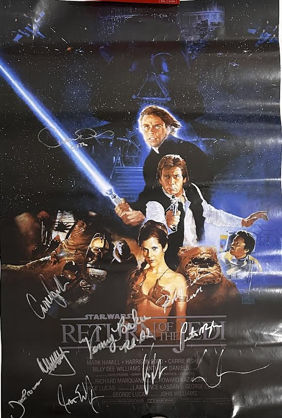 Star Wars Autographed Movie Poster