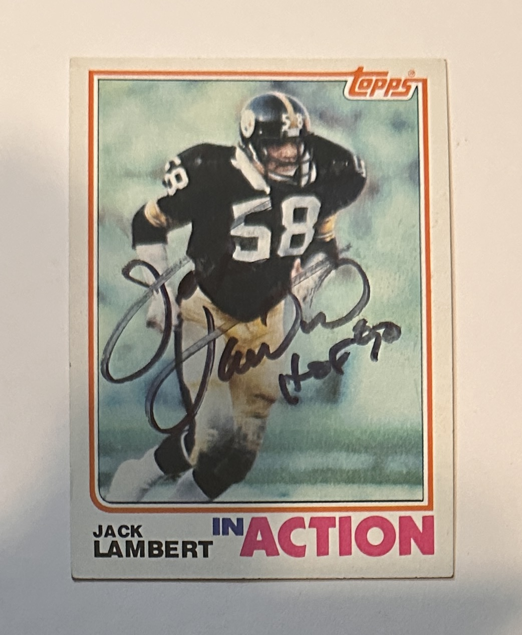 Jack Lambert Autographed Card 