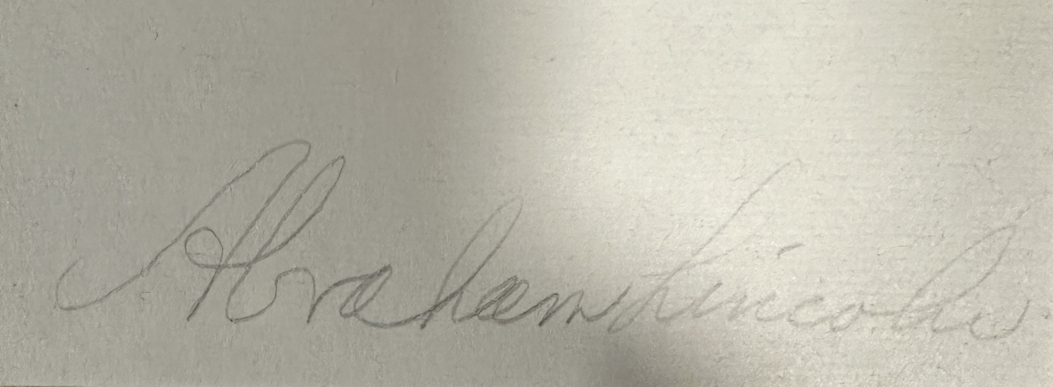 Abraham Lincoln Cut Autograph