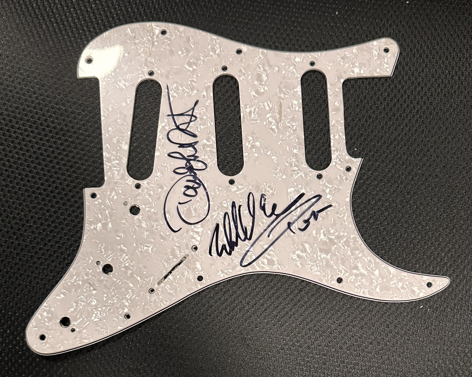 Eddie Van Halen Autographed Pickguard DAVID LEE ROTH