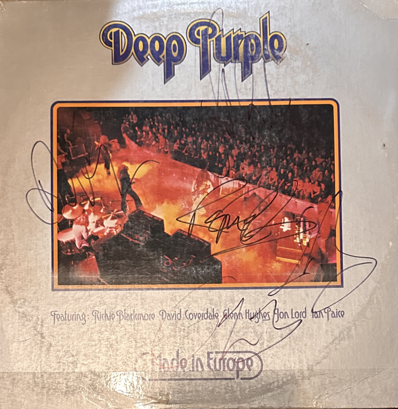 Deep Purple Autographed Album 