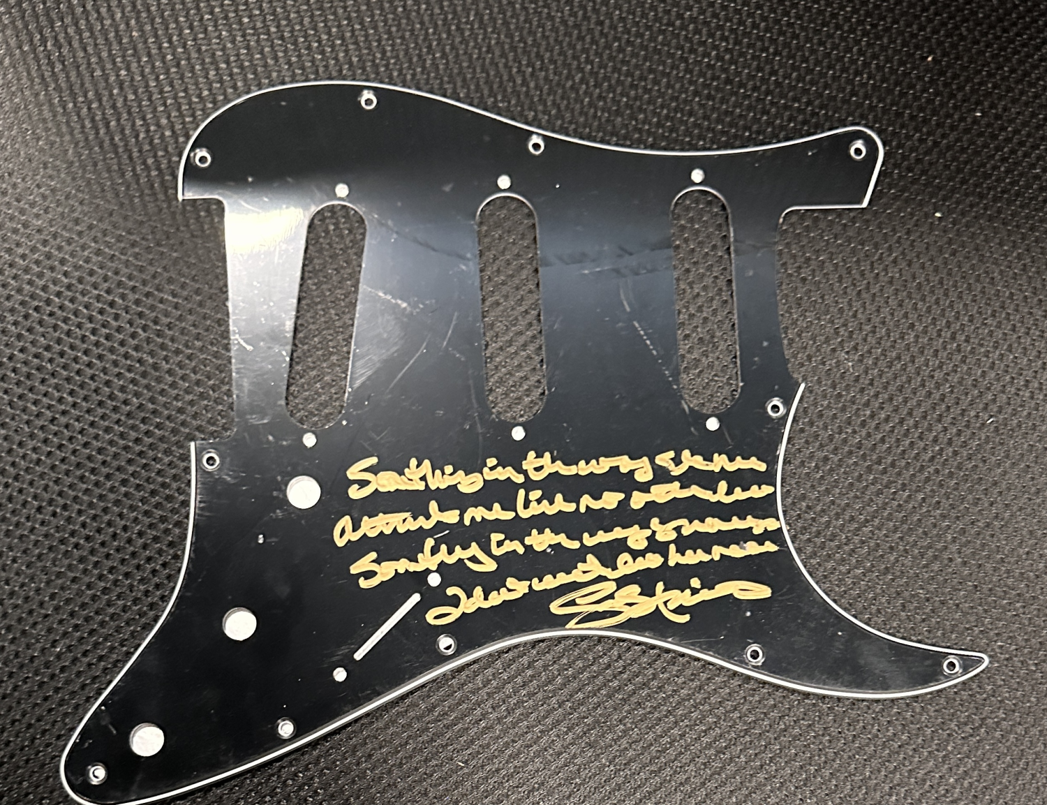 George Harrison Autographed Pickguard w/Lyrics