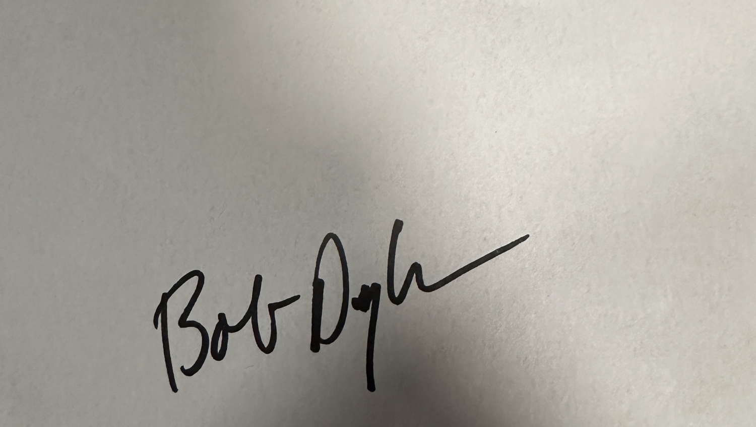 Bob Dylan Autographed Card 