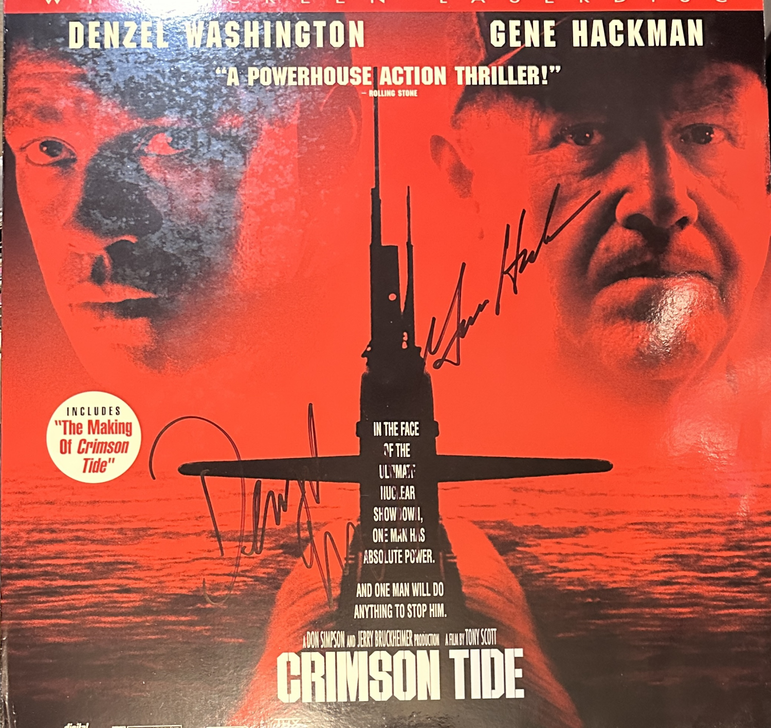 Gene Hackman Autographed Album Denzel Washington