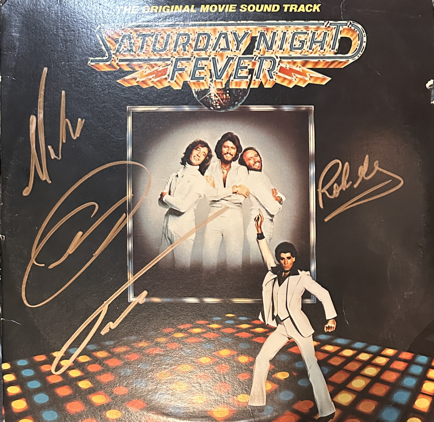 Bee Gees Travolta Autographed Album 